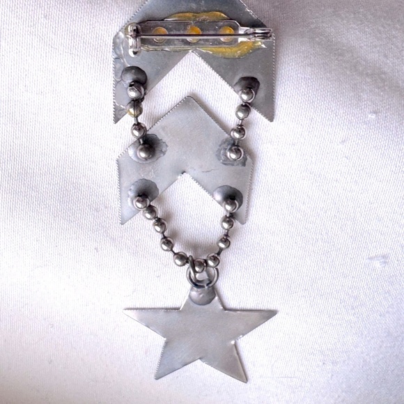 🎖️Vintage Stunning Military Style Silver Star Pendant Pin / Brooch 🎖️ - Picture 6 of 15